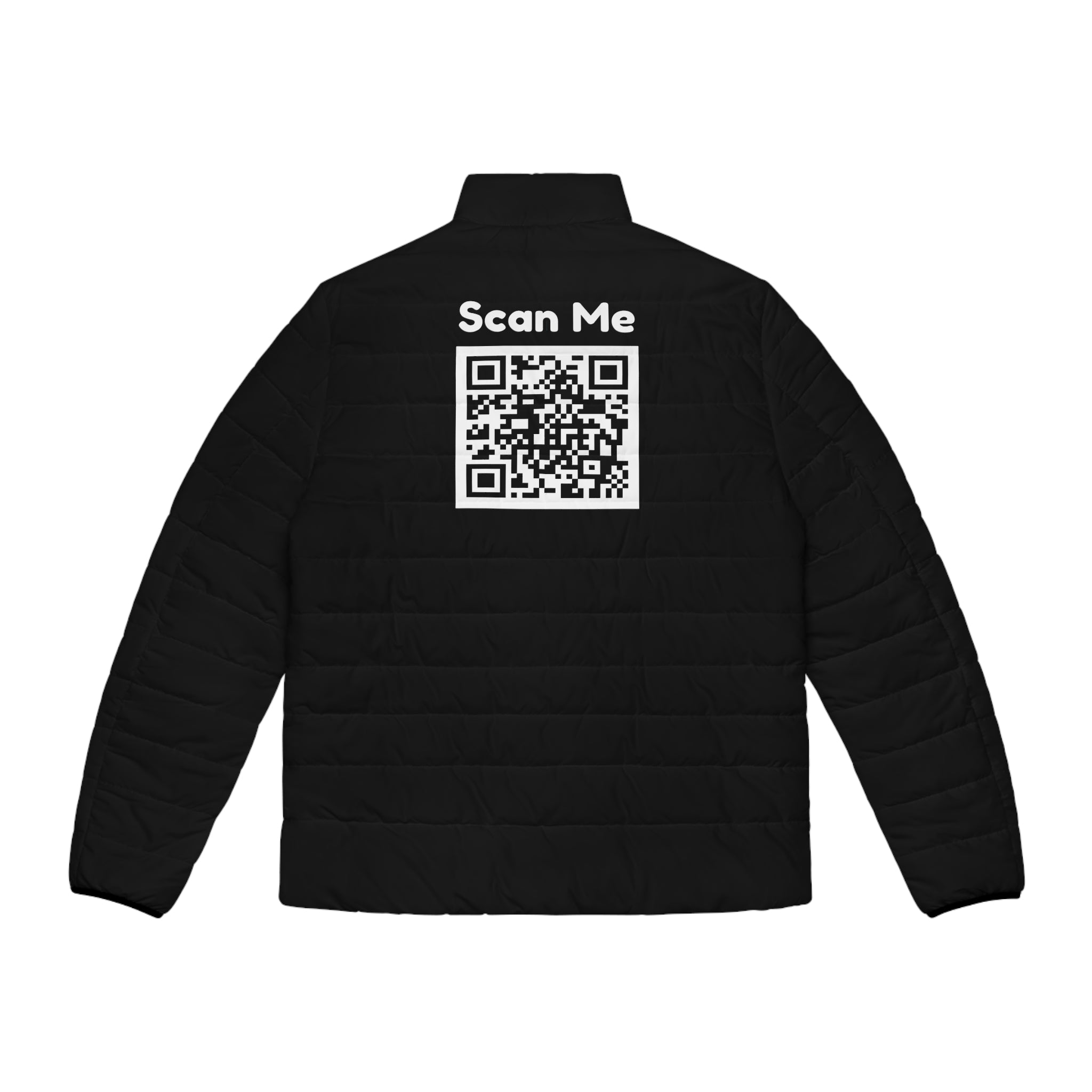 Men's Custom QR Code Puffer Jacket