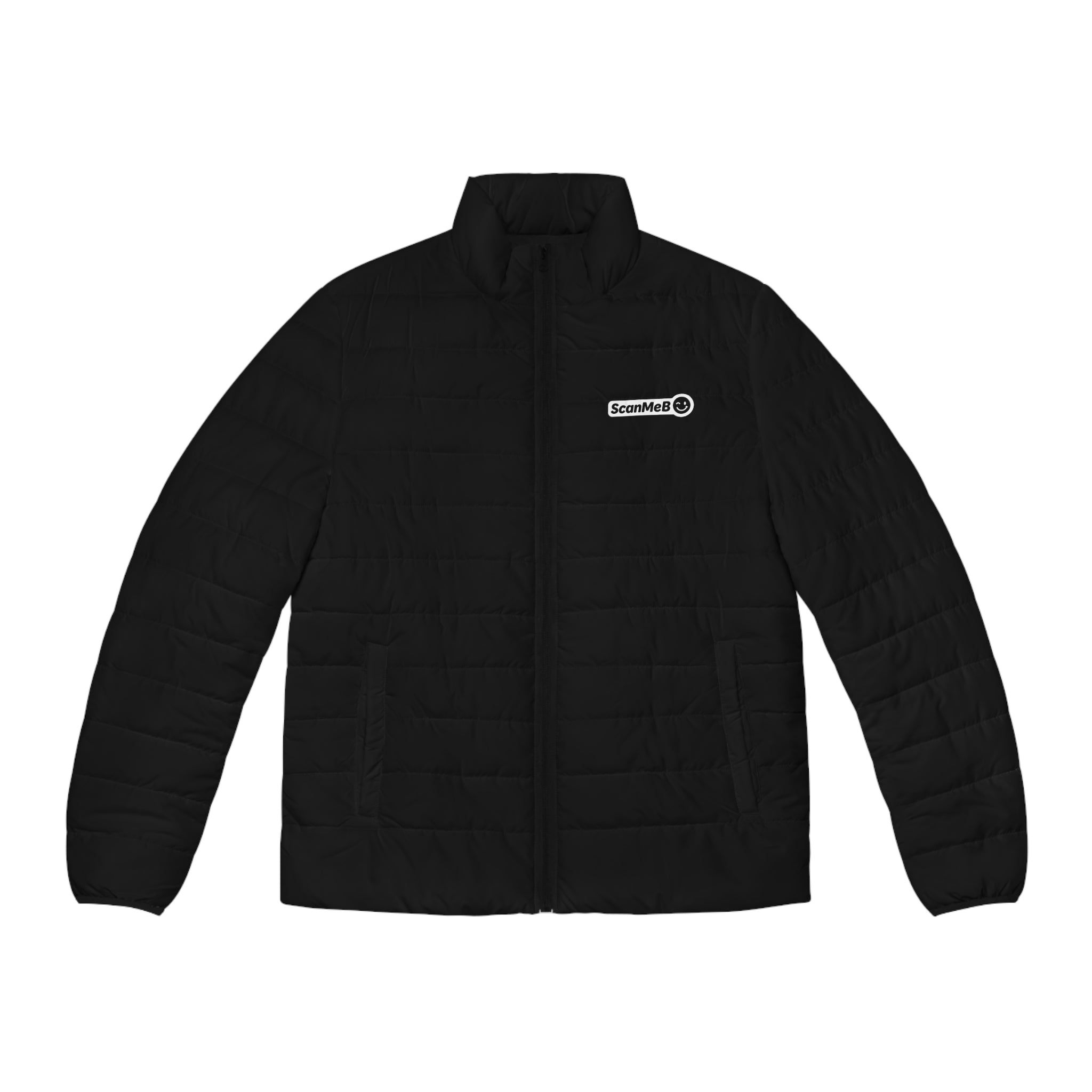 Men's Custom QR Code Puffer Jacket